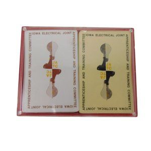 Vintage Iowa Electrical 2 Deck Playing Cards  with Plastic Cases